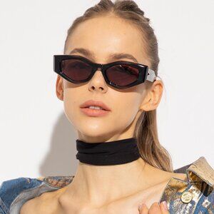 NEW VALENTINO SUNGLASSES BLACK BORDEAUX WOMEN EYEWEAR VALENTINO